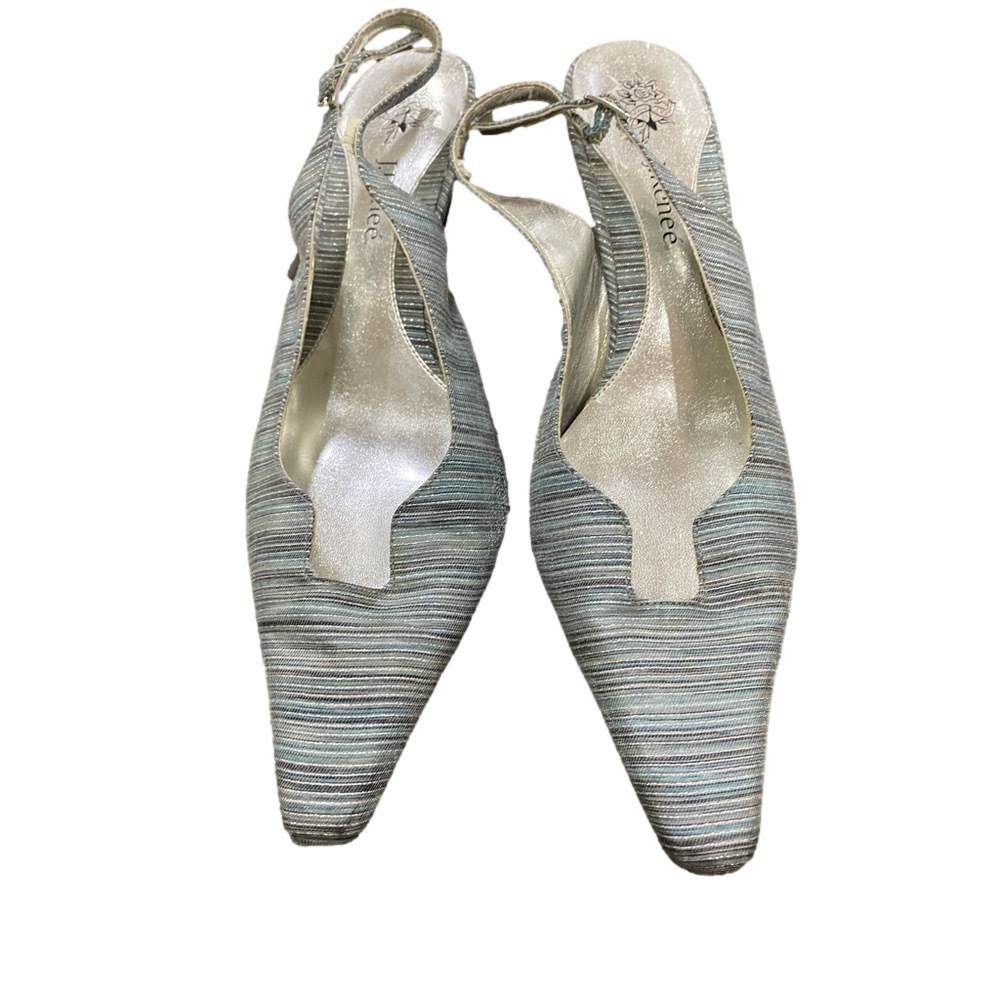 J Renee stefany low heel dress slingback sandals Women's 12W- very used!